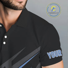 Load image into Gallery viewer, Black and Blue Skull Golf polo shirts For Men Custom Mens golf top, Personalized golf gifts NQS10467