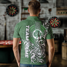 Load image into Gallery viewer, Green Irish Tribal Cross St Patrick&#39;s Day Mens Darts shirts Custom Lucky Darts Team Jerseys NQS9553