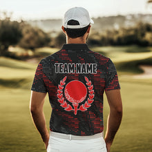 Load image into Gallery viewer, Black and Red Camo Golf Polo Shirts For Men Custom mens golf outfit team golf shirts NQS9715