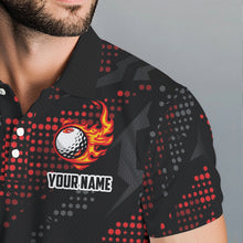 Load image into Gallery viewer, Black and Red Camo Golf Polo Shirts For Men Custom mens golf outfit team golf shirts NQS9715