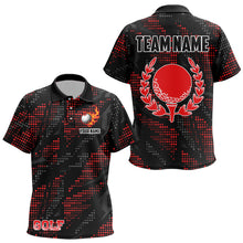 Load image into Gallery viewer, Black and Red Camo Kids golf polo shirts Custom Kids golf outfit team golf shirts NQS9715