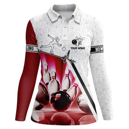 camo personalized bowling shirt for women – custom name design side view