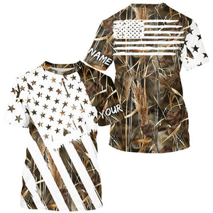 American flag camo fishing personalized patriotic UV Protection camouflage Fishing jerseys NQS8968