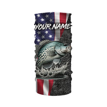 Load image into Gallery viewer, American Flag crappie Fishing Custom long sleeve Fishing Shirts for men personalized Fishing jerseys NQS4958