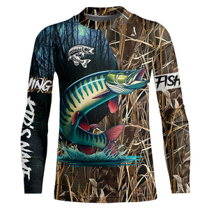 Musky Fishing Customize Name 3D All Over Printed Fishing Camo Shirts, Personalized Fishing Gifts NQS292