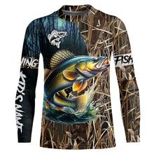 Load image into Gallery viewer, Walleye Fishing Custom Name 3D All Over Printed Camo Fishing Shirts, Personalized Fishing Gift NQS293