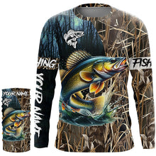 Load image into Gallery viewer, Walleye Fishing Custom Name 3D All Over Printed Camo Fishing Shirts, Personalized Fishing Gift NQS293