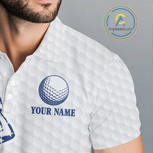 Load image into Gallery viewer, Red, White and Blue American Flag Golf polo shirts For Men Custom patriotic mens golf top NQS9987