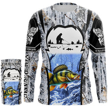 Load image into Gallery viewer, Perch ice fishing Winter camo custom fishing shirts for men Performance UV protection NQS1013