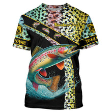 Load image into Gallery viewer, Rainbow trout fishing scales UV protection Custom long sleeve fishing shirts, trout fishing jerseys NQS4385