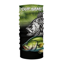 Load image into Gallery viewer, Bass Reaper Skeleton Green scales Custom Long Sleeve Fishing Shirts, Personalized Fishing Gifts NQS9572