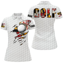 Load image into Gallery viewer, Womens golf polo shirts vintage Maryland flag custom team golf shirts, patriot white golf tops NQS7656