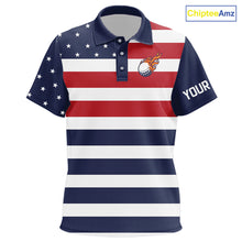 Load image into Gallery viewer, Custom American Flag Golf Polo Shirts For Kid, Personalized Patriotic Kid Golf attire NQS10500