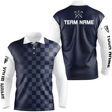 Load image into Gallery viewer, Mens golf polos shirts custom name funny golf shirts for men, golfing gifts | Navy NQS5510