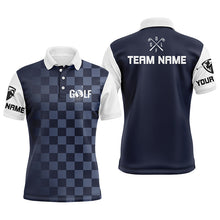 Load image into Gallery viewer, Mens golf polos shirts custom name funny golf shirts for men, golfing gifts | Navy NQS5510