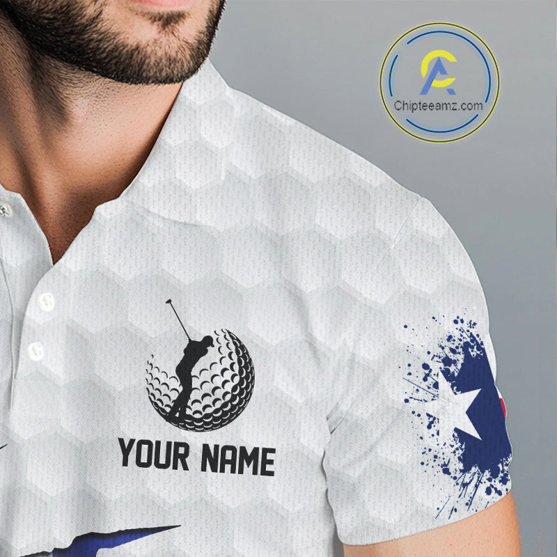 Personalized Texas Flag Men golf polo shirts, Custom Patriotic Golf Team Shirts For men NQS10156