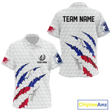 Load image into Gallery viewer, Personalized Texas Flag Kid golf polo shirts, Custom Patriotic Golf Team Shirts For Kid NQS10156