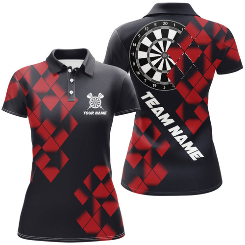 Personalized Black and Red Darts Board 3D Printed Women Dart Shirts Custom Cool Dart Jerseys For Team NQS9000