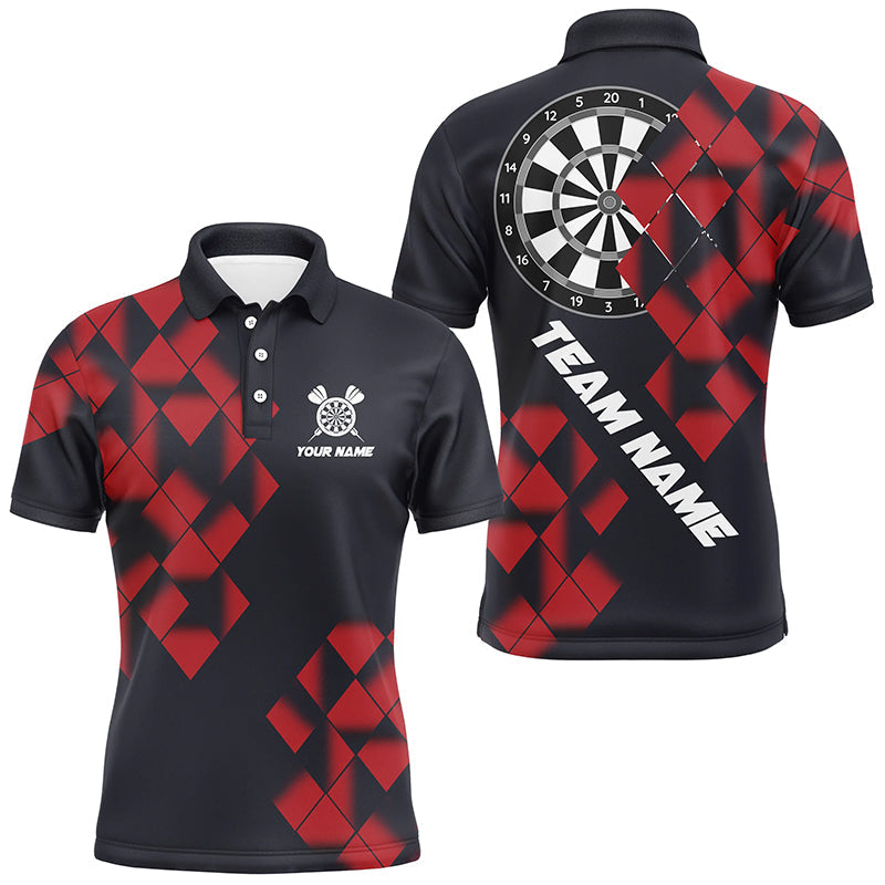 Personalized Black and Red Darts Board 3D Printed Men Dart Shirts Custom Cool Dart Jerseys For Team NQS9000