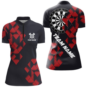 Personalized Black and Red Darts Board 3D Printed Women Dart Shirts Custom Cool Dart Jerseys For Team NQS9000