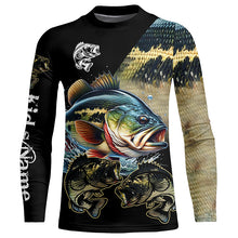 Load image into Gallery viewer, Largemouth Bass Fishing Scale Customize Name All Over Printed Shirts Personalized Fishing Gift NQS230