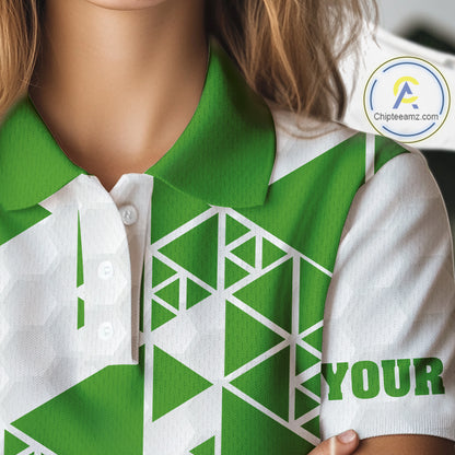 Funny Women golf polo shirts green and white custom I was one under today, under a tree, bush, water NQS10165