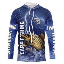 Load image into Gallery viewer, Carp Fishing blue lightning jerseys custom performance Long Sleeve tournament fishing shirts NQS9235