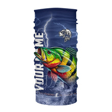 Load image into Gallery viewer, Peacock Bass Fishing blue lightning jerseys custom performance Long Sleeve tournament fishing shirts NQS9237