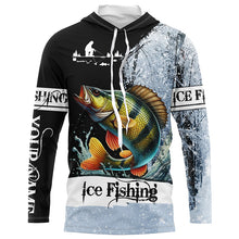 Load image into Gallery viewer, Yellow Perch Ice Fishing custom name 3D All Over Printed Shirts For Fisherman NQS302