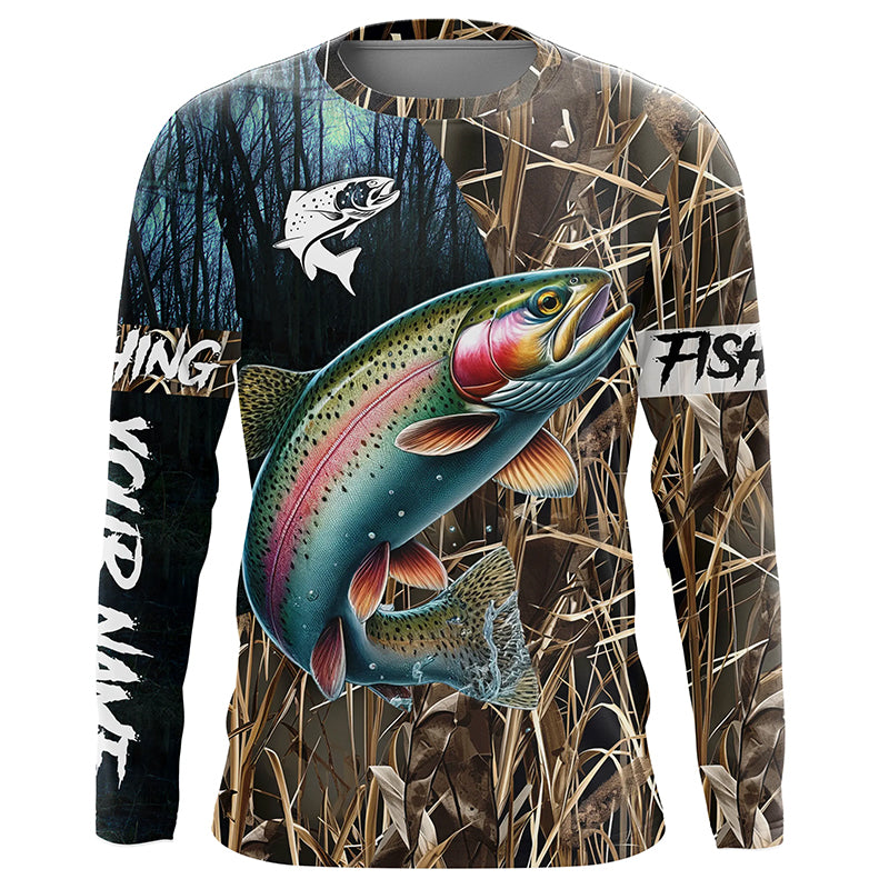 Rainbow Trout Fishing Customize Name 3D All Over Printed Shirts, Personalized Fishing Gift NQS309