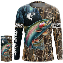 Load image into Gallery viewer, Rainbow Trout Fishing Customize Name 3D All Over Printed Shirts, Personalized Fishing Gift NQS309