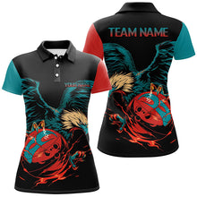 Load image into Gallery viewer, Personalized Retro Eagle Bowling Polo, 1/4 Zip Shirt for Women, Custom Team's Name Cool Bowler Jerseys NQS7892