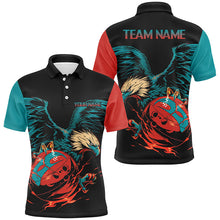 Load image into Gallery viewer, Personalized Retro Eagle Bowling Polo, 1/4 Zip Shirts for Men, Custom Team&#39;s Name Cool Bowler Jerseys NQS7892