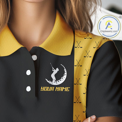Funny Golf beer Women golf polos shirts custom Weekend forecast golfing with a chance of drinking NQS10302
