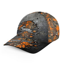 Load image into Gallery viewer, Rabbit hunting orange camo Custom hunting hat, Rabbit hat Unisex Hunting Baseball hat NQS9002