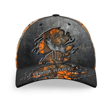 Load image into Gallery viewer, Elk hunting orange camo Custom hunting hat, Elk hat Unisex Hunting Baseball hat NQS9003