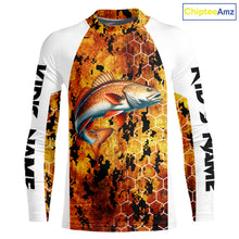 Load image into Gallery viewer, Redfish Fishing Scales Camo custom performance long sleeve Redfish fishing shirts NQS10005