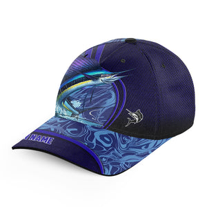 Sailfish fishing blue camo Custom fishing hat Unisex Fishing Baseball saltwater Angler fishing hat cap NQS6697