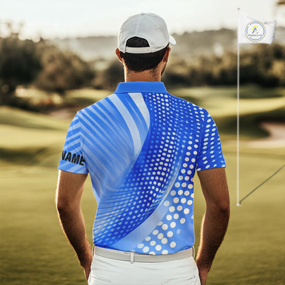 Blue Mens golf polo shirts custom team golf tops for men, personalized golf gifts NQS11533