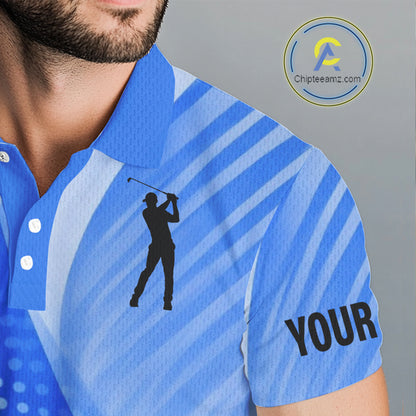 Blue Mens golf polo shirts custom team golf tops for men, personalized golf gifts NQS11533