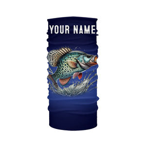 Crappie Fishing Blue lightning 3D All Over printed Customized Name UV protection fishing Shirts NQS315