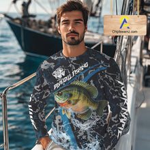 Load image into Gallery viewer, Custom Bluegill Fishing Camo Long Sleeve Fishing Shirts, Personalized Trout Fishing Team Jerseys NQS11332