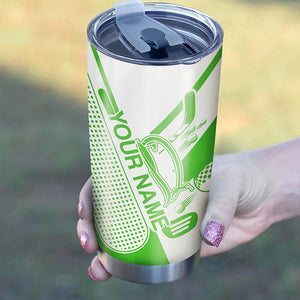 Golf club green & white tumbler Custom name Stainless Steel Tumbler Cup - personalized golf gifts NQS6217