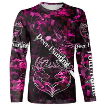 Load image into Gallery viewer, Love Deer Hunting Pink Camo Customize Name 3D All Over Printed Shirts Personalized Hunting gifts NQS903