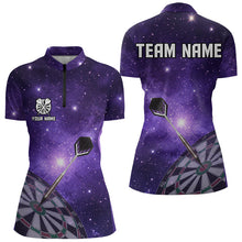 Load image into Gallery viewer, Purple galaxy space Darts Shirts For Women Custom Team Darts Jersey NQS9448