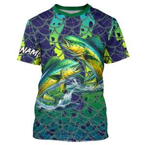 Mahi Mahi Dorado Fishing performance fishing shirt UV protection customize long sleeves NQS644