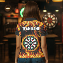 Load image into Gallery viewer, Flame Darboard Fire Pattern Custom Women Darts Shirts Team Jerseys NQS9459