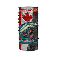 Load image into Gallery viewer, Canadian Flag Musky Fishing Custom long sleeve performance Fishing Shirts, Muskie fishing jerseys NQS5073