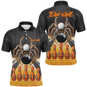 Funny Spider Halloween Bowling Shirts For Men Custom Bowling Team Jerseys, Halloween Bowling Outfits NQS8569