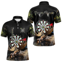 Load image into Gallery viewer, Personalized Black Camo Moose Darts Shirts For Men Custom Darts Team Jerseys NQS9467